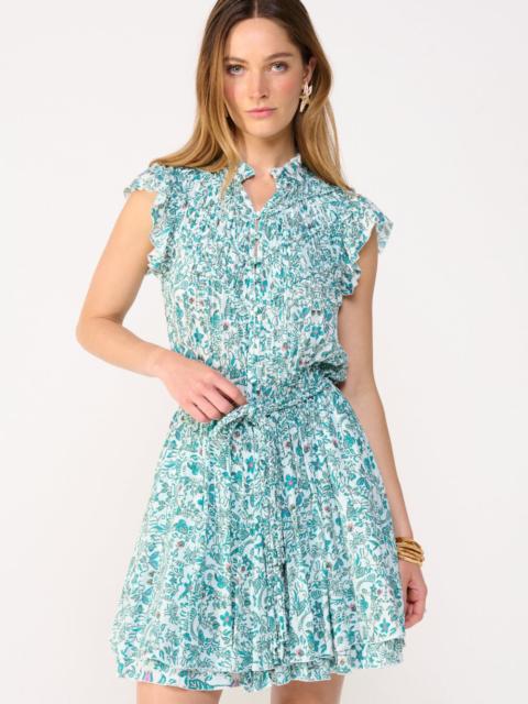 Poupette St Barth Mini Dress Callie - Green Tiare