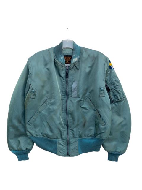 Other Designers VINTAGE FADED ALPHA INDUSTRIES BOMBER JACKET