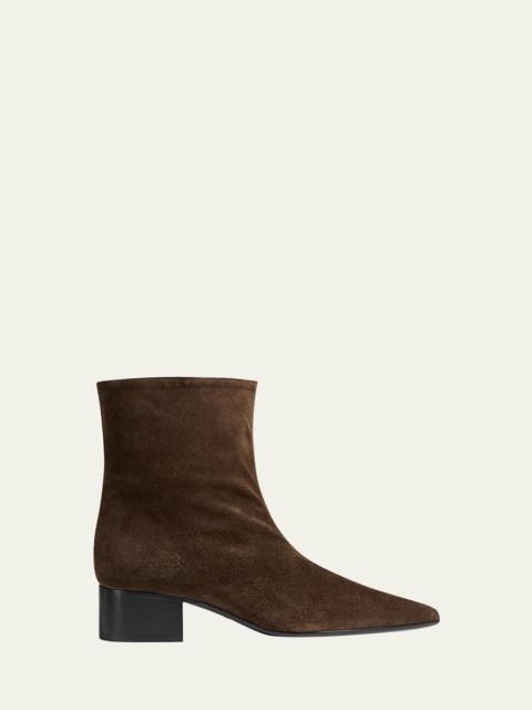 KHAITE Andee Suede Ankle Boots