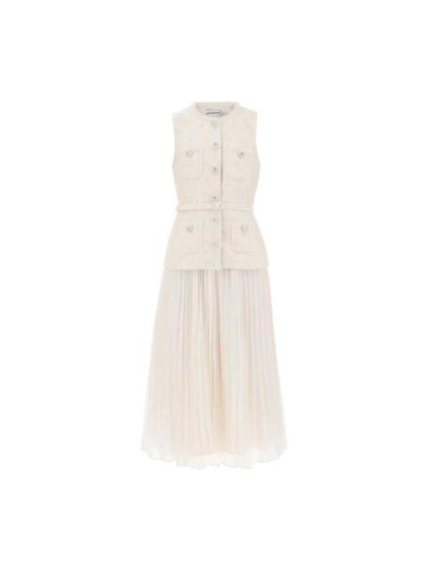 self-portrait Self Portrait Womens Sequin Boucle Tailored Midi Dress