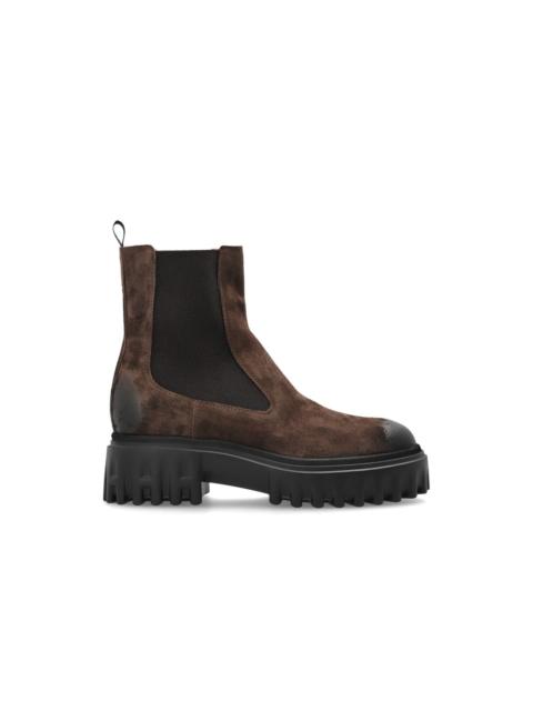 HOGAN HOGAN H700 Brown Chelsea Boots New & Authentic (Women's size