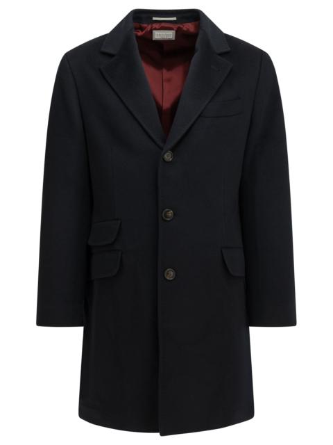 Brunello Cucinelli Brunello Cucinelli Virgin Wool Short Coat Blue Men