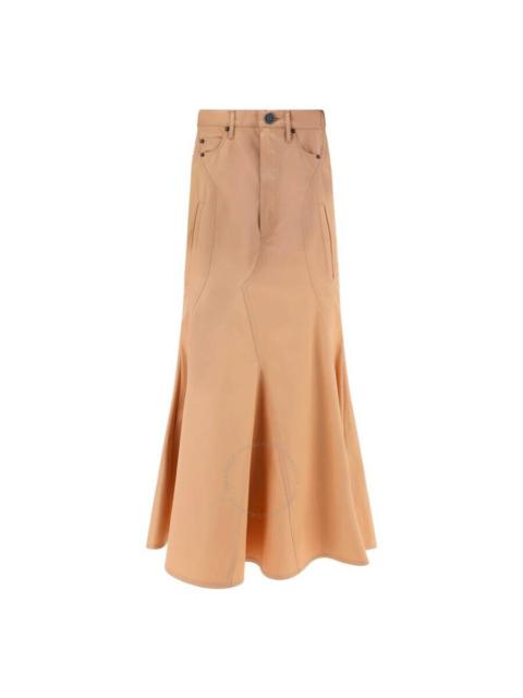 Burberry Cotton Pleated Maxi Skirt