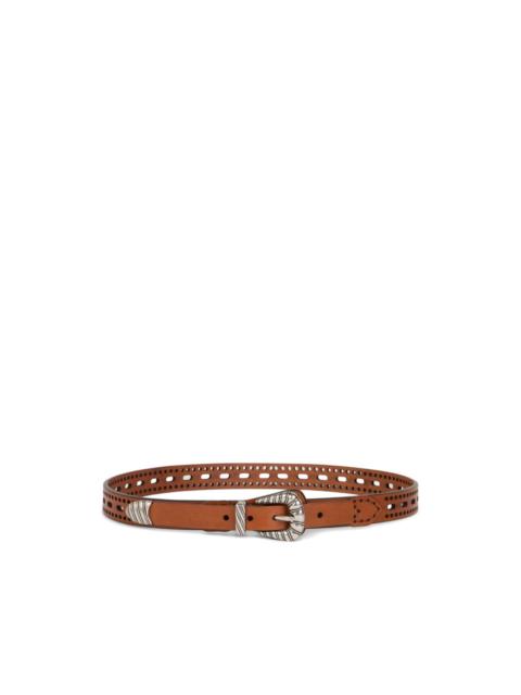 Etro openwork leather belt