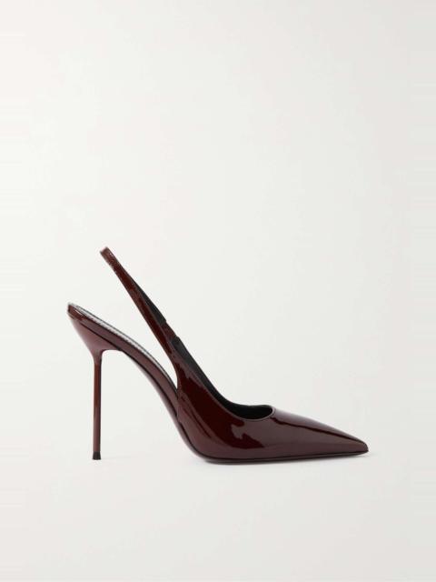 Lidia patent-leather slingback pumps