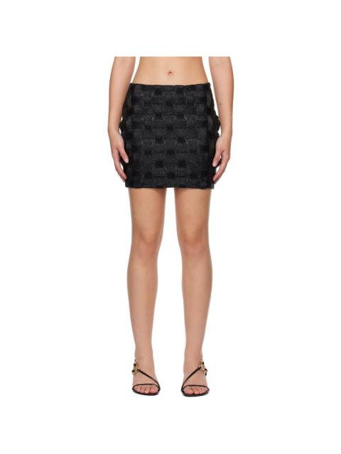 Nanushka Black Sarra Vegan Leather Miniskirt