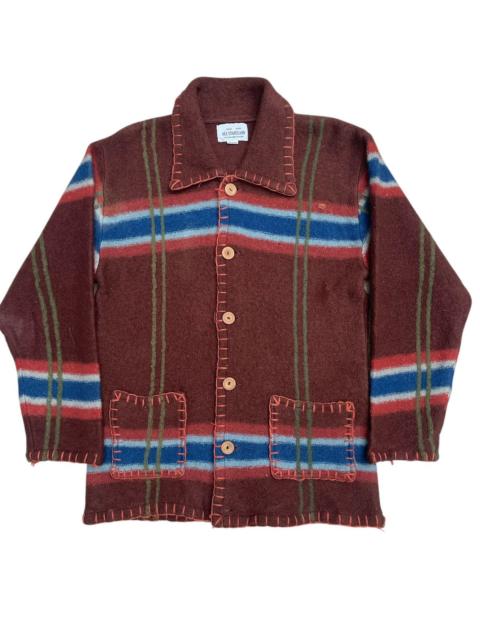 Other Designers Other - Vintage All Stateland Plaid Wool Jacket Wooden Button Detail