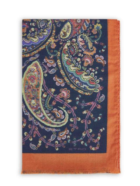 Etro Etro Women Blue Cashmere Blend Paisley-Pattern Scarf