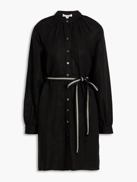lemlem Belted linen and TENCEL™-blend mini dress