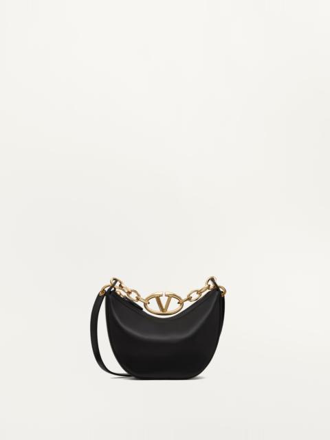 Valentino VLOGO MOON MINI HOBO BAG IN NAPPA LEATHER WITH CHAIN