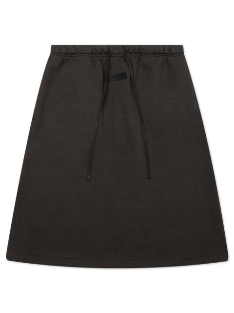 ESSENTIALS WOMEN'S MIDLENGTH SKIRT - OFF BLACK