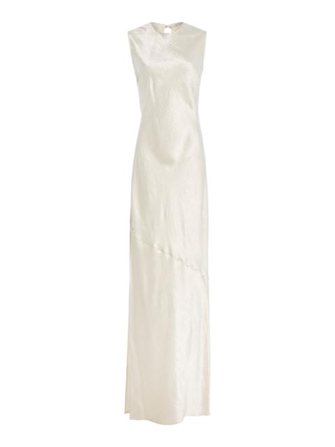 THIRD FORM Revery Split Satin Maxi Dress ivory
