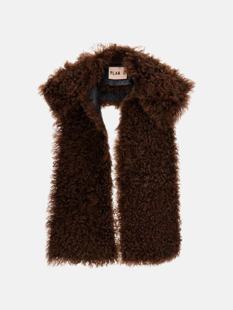 Plan C Shearling shawl