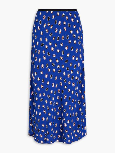 DIANE VON FURSTENBERG Delphie printed crepe midi skirt