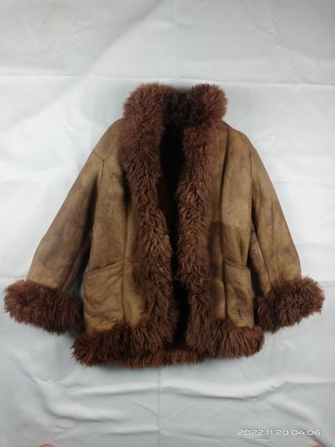 Other Designers Japanese Brand - 💥RARE💥Vintage Unbrand Faux&Fur Leather Coat Jacket