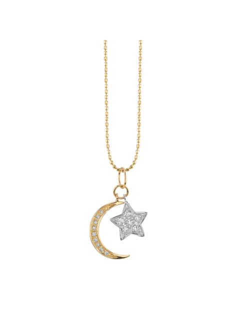 SYDNEY EVAN Moon & Star Duo Necklace