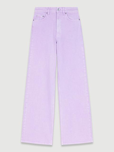 maje Faded wide-leg jeans