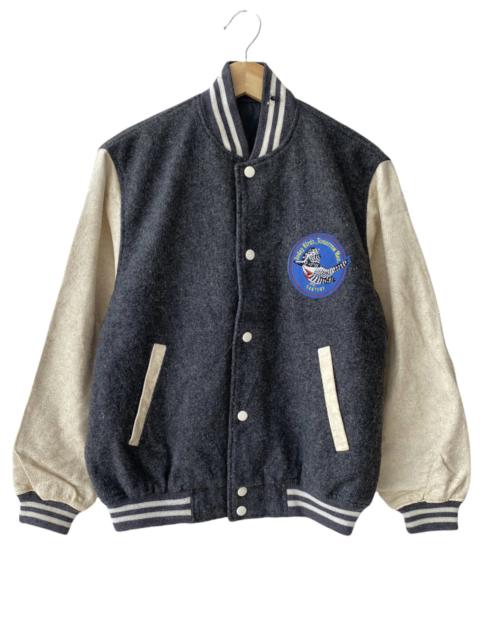 Other Designers Vintage - Vintage Suntory Wool Varsity Leather Jacket