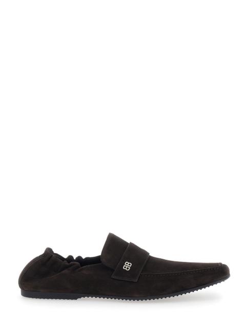 BALENCIAGA Balenciaga Men 'Palermo' Brown Loafers With Rounded Toe In Leather For Men