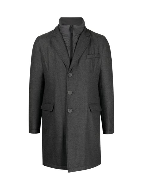 Herno HYBRID HIGH-NECK SINGLE-BREASTED COAT