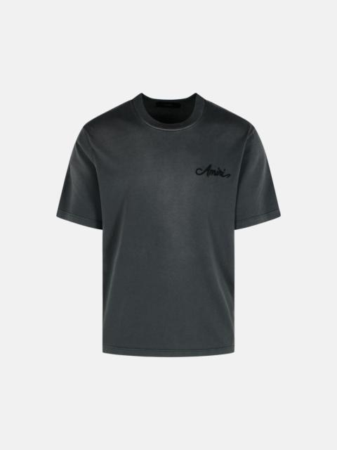 'BANDANA' BLACK COTTON T-SHIRT