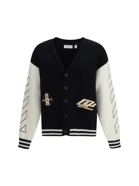 Off-White Off-white Star Logo Diagonal Varsity Cardigan