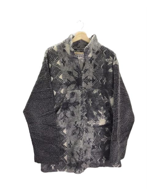 Other Designers Vintage - Vintage East West Printed Fleece Zip Up Jacket