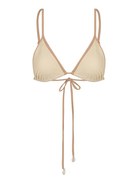 Johanna Ortiz Playa Del Río String Bikini Top ivory