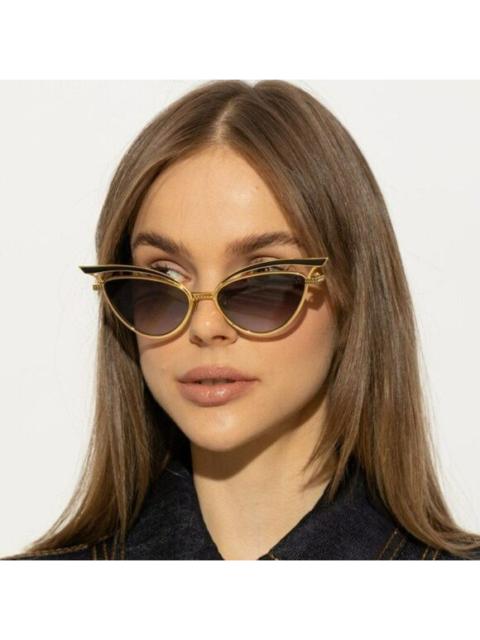 Valentino Valentino Women Sunglasses Titanium Gold Grey Cat Eye V - GLASSLINER VLS-118A-55