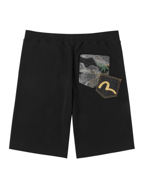 EVISU Brocade Patch Sweatshorts
