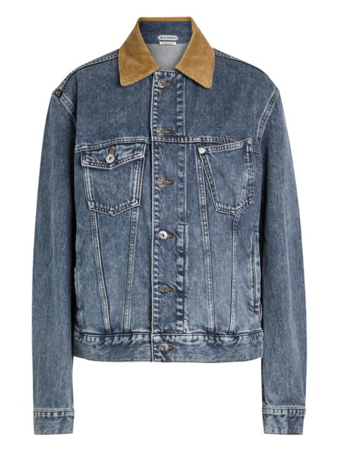 JW Anderson Jw Anderson Corduroy-collar Denim Jacket