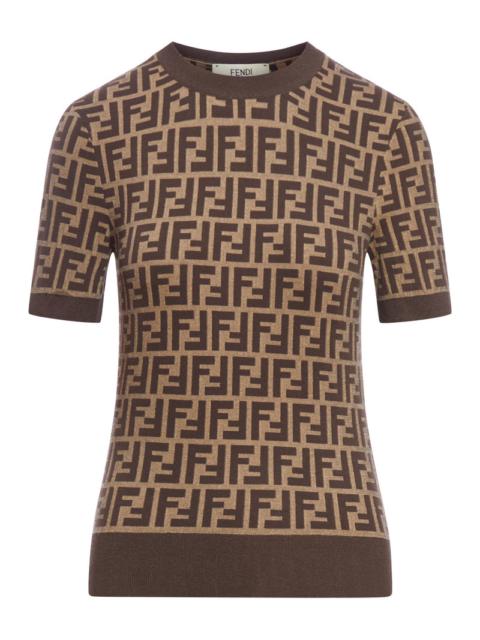 FENDI Fendi Women Brown Ff Cotton Sweater