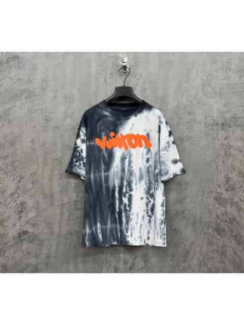 Louis Vuitton Louis Vuitton tie-dye logo casual short-sleeved shirt