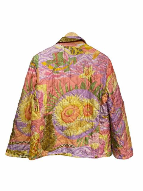 Other Designers Vintage - 🔥Vintage Selvatore Ferragamo Tropical Print Silk Jacket