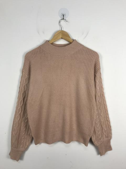 Other Designers Japanese Brand - Gu Pink Pure Knit Twiat Cable Kniited Pullover #2948