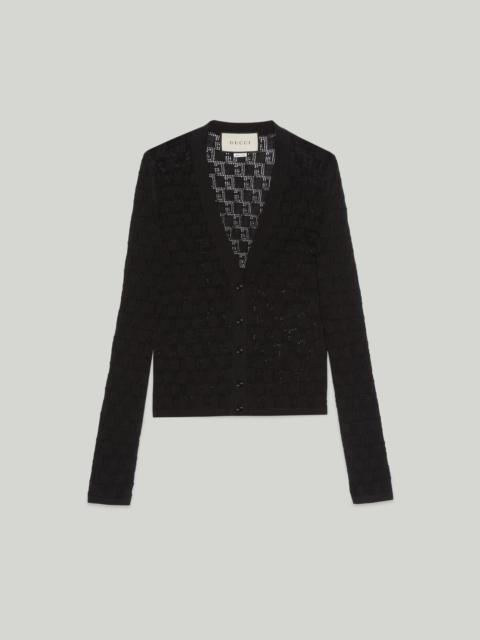 GUCCI Gucci GG Cotton and Silk Blend Cardigan