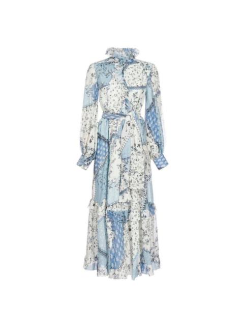 Etro Chio Ruffled Floral-Print Silk-Chiffon Dress
