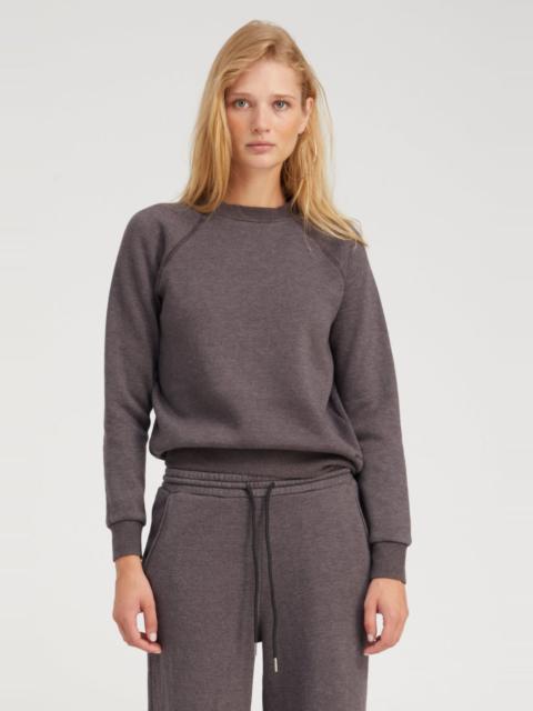 SPRWMN CHARCOAL SHRUNKEN RAGLAN SWEATSHIRT