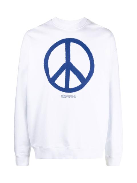 Marcelo Burlon County Of Milan COUNTY PEACE ORGANIC COTTON SWEATSHIRT