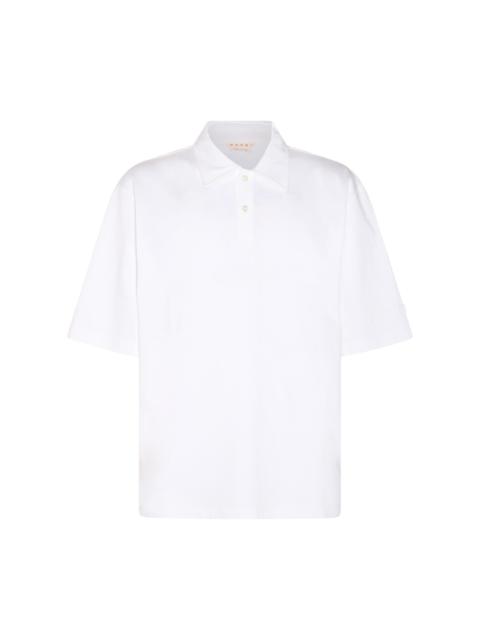Marni white cotton polo shirt