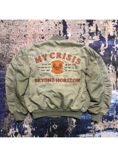 Other Designers Sports Specialties - My Crisis Beyond Horizon Black Eagle Fighting Bomber Jacket