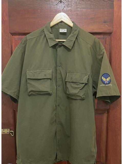 Other Designers Vintage - Alpha Industries Air Force Oversized Shirt Button Up