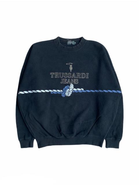 Other Designers Vintage Trussardi Embroidered Logo Crewneck Sweatshirt