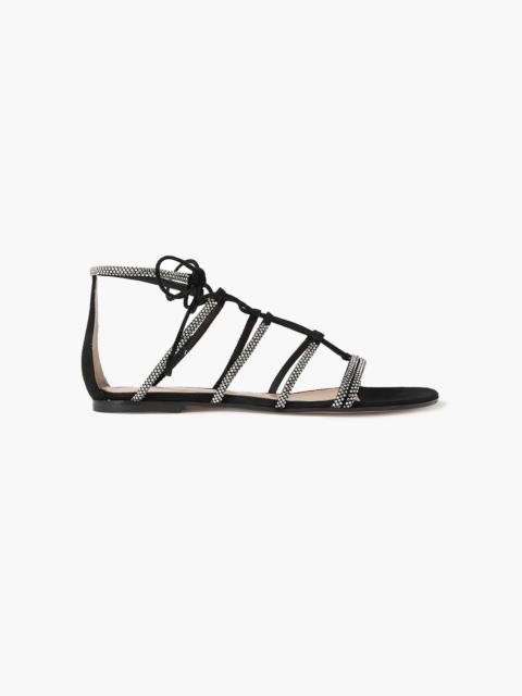 Gianvito Rossi Brittany 05 crystal-embellished suede sandals