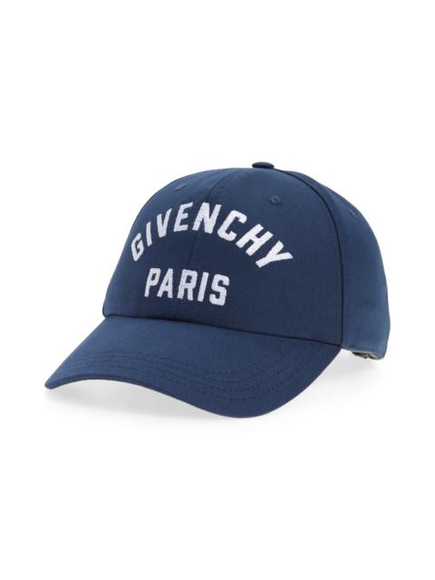 Givenchy Givenchy Embroidered Logo Adjustable Baseball Cap in Navy at Nordstrom