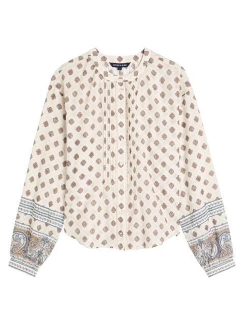 VERONICA BEARD Veronica Beard Lollie Printed Cotton-blend Blouse