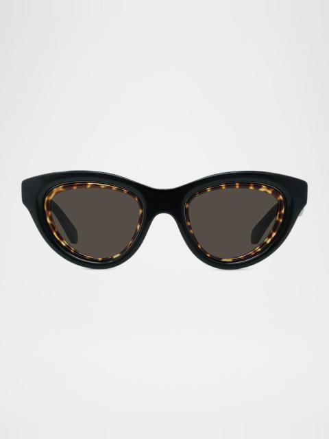 Loewe Mini Anagram 53mm Cat-Eye Sunglasses