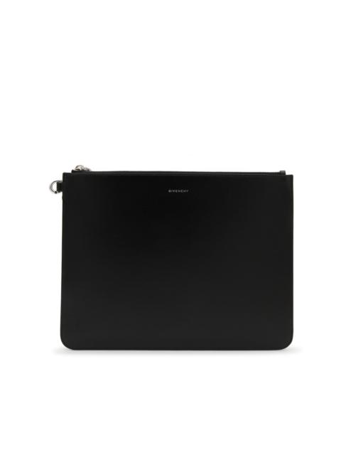 Givenchy BLACK LEATHER CLASSIC 4G POUCHE