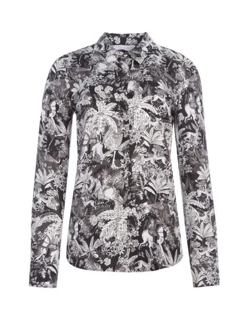 GABRIELA HEARST Henri Blouse in Grey Scale Printed Silk