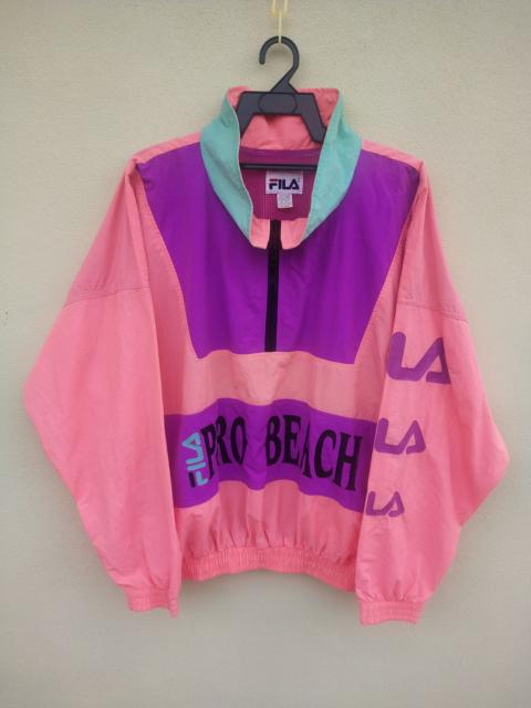 FILA 💥 Rare Vintage Fila Pro Beach Anorak Nylon Windbreaker